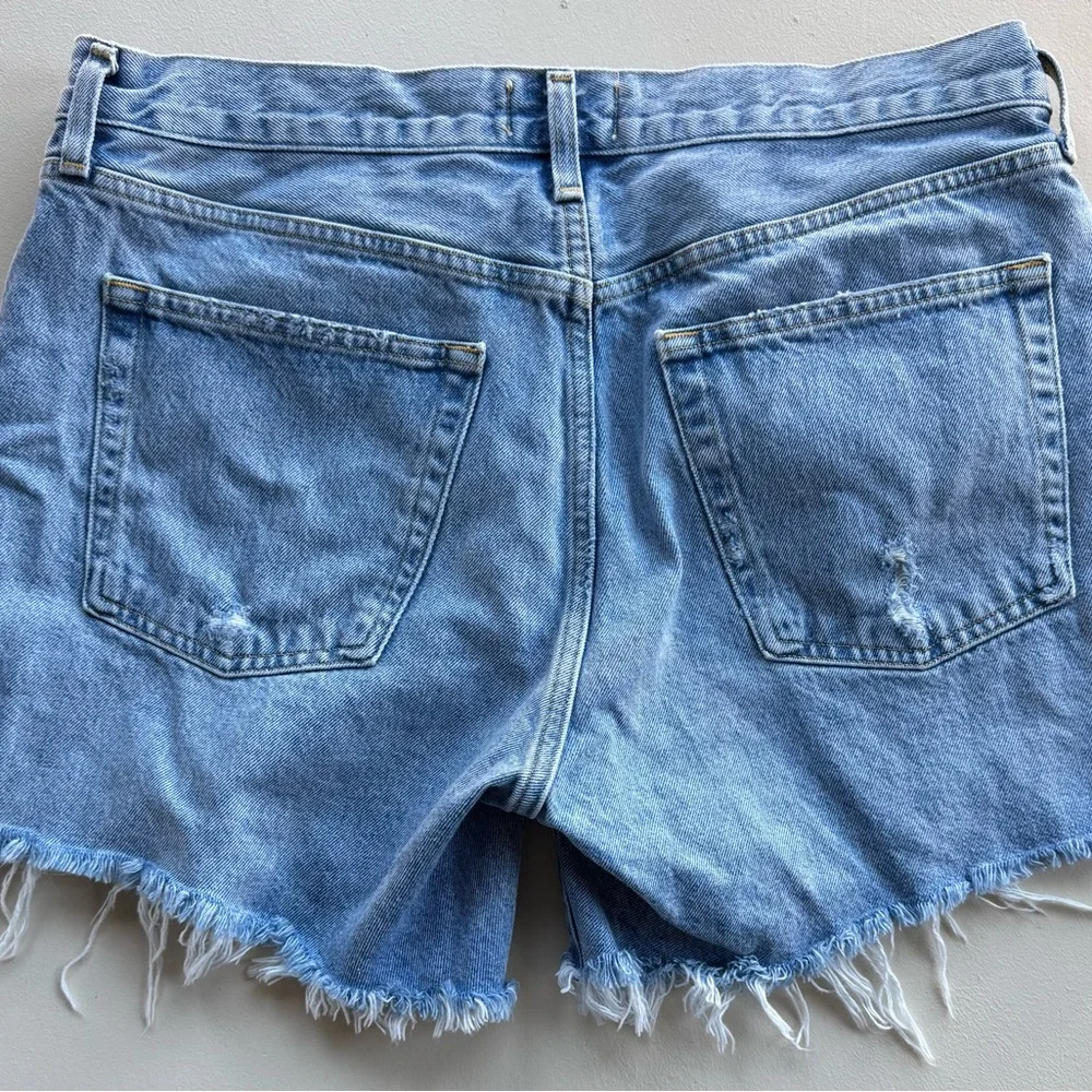 AGOLDE Size 30 - Parker Long Jean Shorts in Swapmeet Blue - Picture 2 of 4